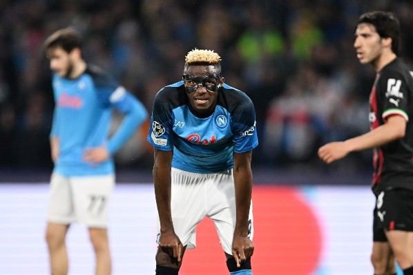 Victor Osimhen lleva acumulados 26 goles en lo que va de la temporada con el Napoli. 
    Getty Images.