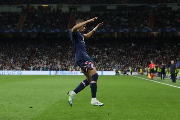 Kylian Mbappé en el Santiago Bernabéu. Getty Images.