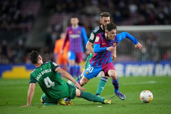 Gavi en el último Barcelona vs. Osasuna en el Camp Nou. Getty Images.