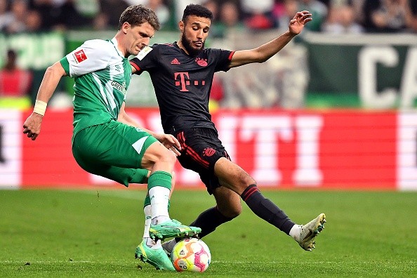 Acción de juego entre Bayern Múnich y Werder Bremen. Getty.