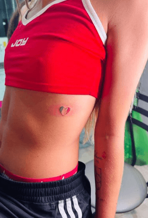 Tatuagem de Key Alves se assemelha com a bandeira da Itália (Reprodução/Instagram/@keyalves)