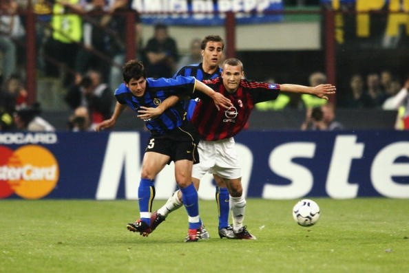 Partido entre Inter y Milan en 2003. Getty.