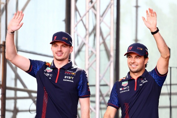 Sergio Pérez y Max Verstappen, cara a cara (Getty Images)