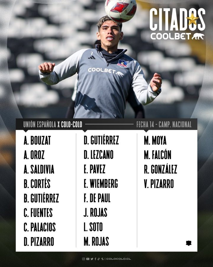 Citados Colo Colo Unión Española