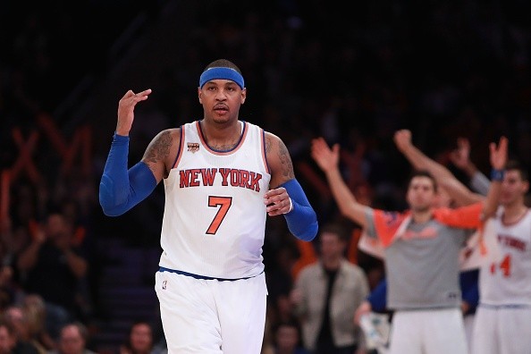 Carmelo tornou-se um ídolo do Knicks. Créditos: Michael Reaves/Getty Images