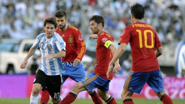 Messi jugando contra España, podría haber sido al revés (Instagram)