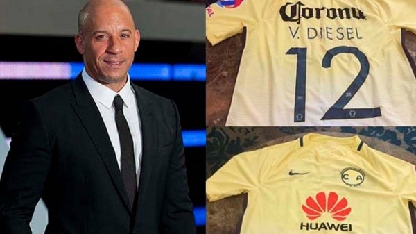 Paramount Pictures le regaló la playera del América a Vin Diesel.