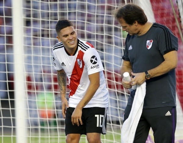 Juanfer sufrió esta lesión el 17 de marzo, ante Independiente.