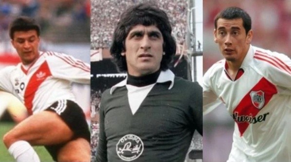 Borghi, Fillol y Sambueza. Tres de los cuatro que jugaron en River y Flamengo.