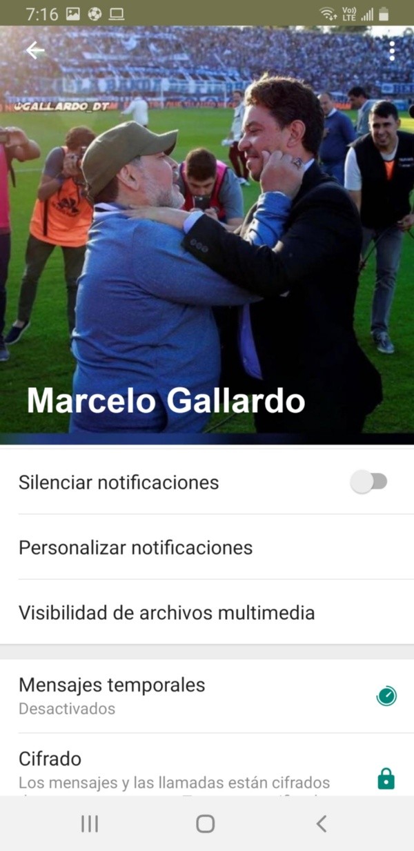 La foto que eligió Gallardo para homenajear a Maradona.