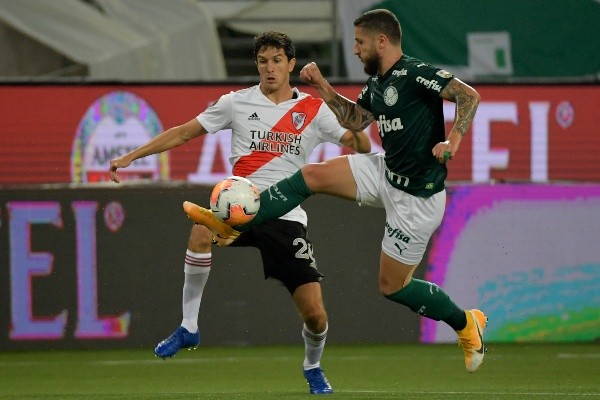 Su último partido con la camiseta de River fue el 12 de enero, en el 2-0 ante Palmeiras que no alcanzó para pasar a la final de la Libertadores (Foto: Getty).