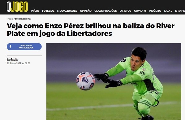 &quot;Mira cómo brilló Enzo Pérez en el gol de River Plate en un partido de la Libertadores&quot;