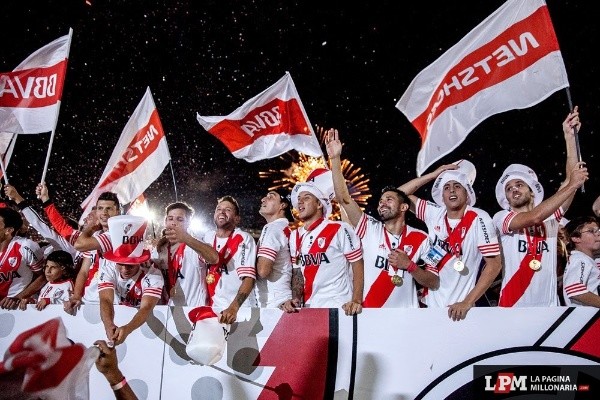 El Malevo celebra la Copa Sudamericana 2014. (Foto: LPM).