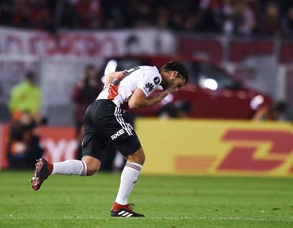 El debut de Santi Sosa fue ante Racing por los octavos de la Libertadores 2018. (Foto: Getty).