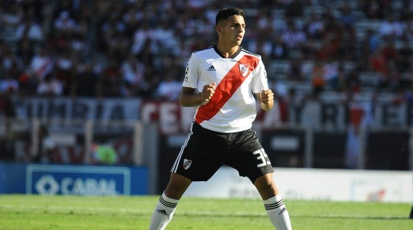 Hernán López jugó un partido con la camiseta de River y marcó un gol. (Foto: Getty).