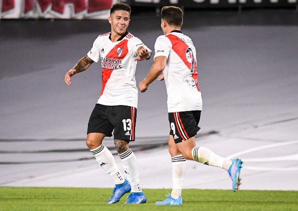 Fernández y Álvarez anotaron dos de los cuatro goles de River. (Foto: Getty).