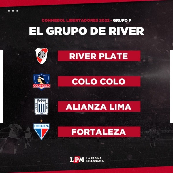 ¿Cómo está el grupo de River en la Libertadores 2022