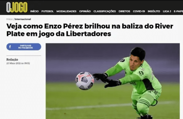 &quot;Mira cómo brilló Enzo Pérez en el gol de River Plate en un partido de la Libertadores&quot;