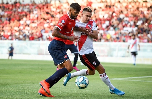 Barboza enfrentó a River con la camiseta de Independiente. (Foto: Getty).