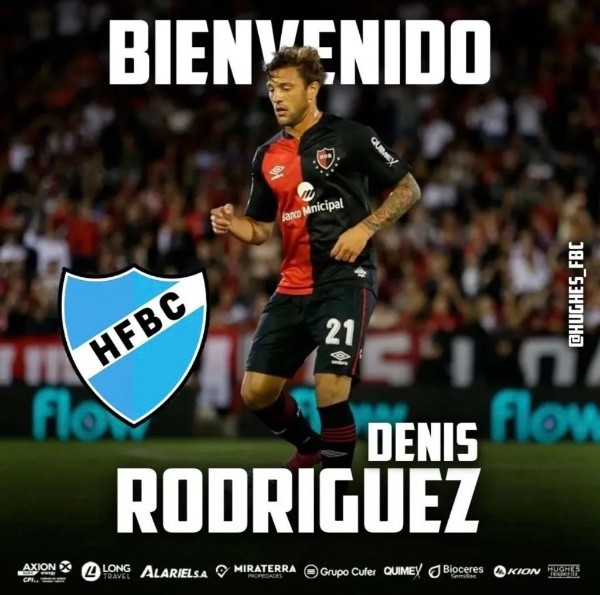 La presentación de Denis Rodríguez en Hughes FC.
