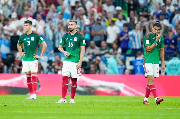 Lusail, Qatar, 26 de noviembre de 2022. Hector Herrera en lamento, durante el partido de primera fase del Grupo C de la Copa Mundial de la FIFA Qatar 2022 entre la Selección de Argentina y la Selección Nacional de Mexico, celebrado en el estadio Lusail. Foto: Imago7/Sebastian Laureano Miranda