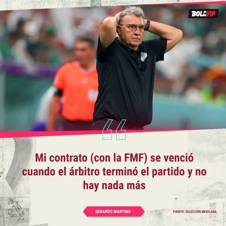 Gerardo Martino se va del Tri. (Bolavip)
