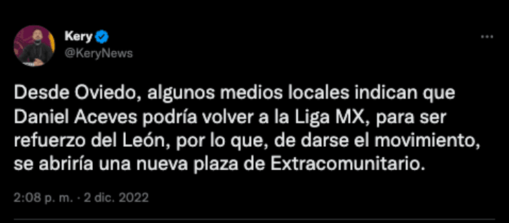 Aceves iría a León | Twitter