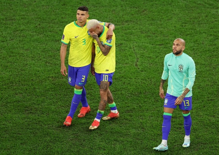 Neymar, sin consuelo tras la eliminación de Brasil (Getty Images)