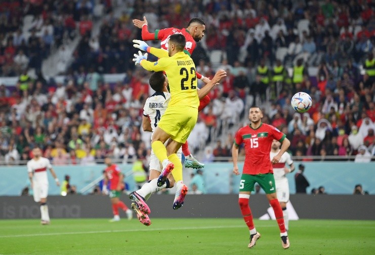 En-Nesyri anticipó al arquero y puso el 1-0 (Getty Images)