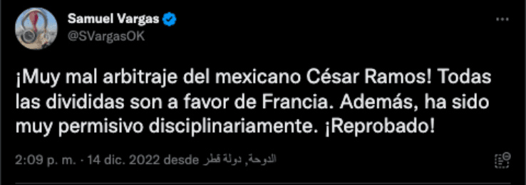 Críticas a César Ramos | Twitter
