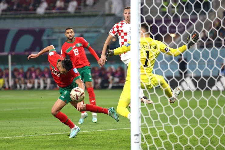 Livakovic no salió y Marruecos también marcó de pelota parada (Getty Images)