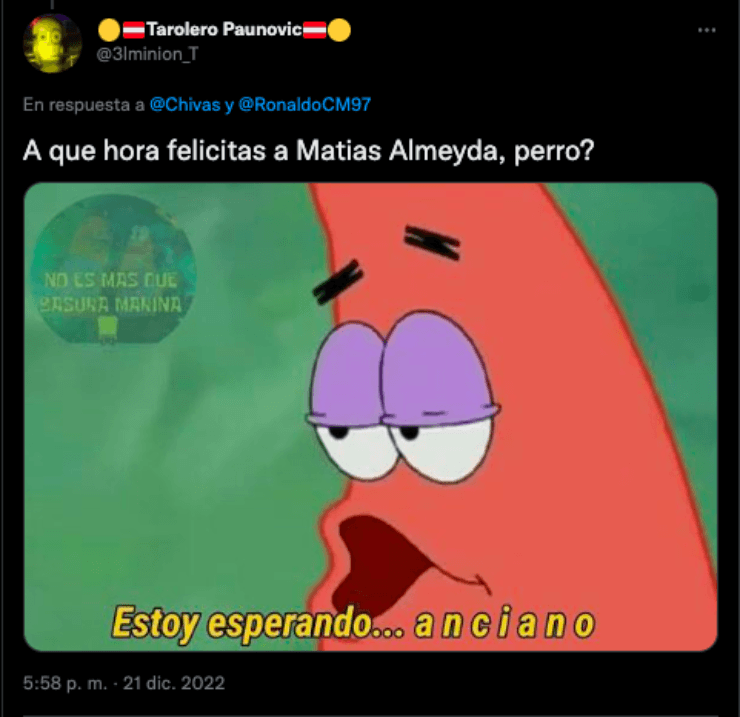 Fans de Chivas piden felicitación a Almeyda | Twitter