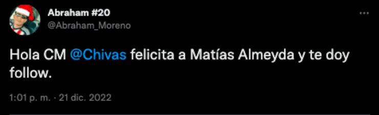 Fans de Chivas piden felicitación a Almeyda | Twitter