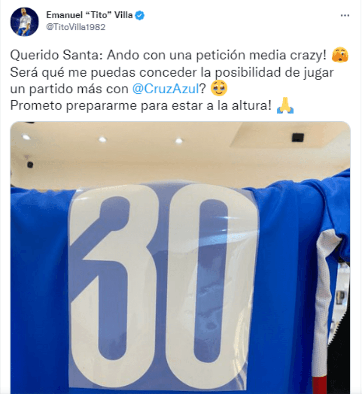 Tito Villa y su deseo de volver a Cruz Azul
