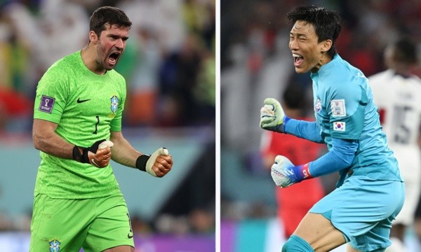 Alisson Becker (Brasil) vs. Kim Seung-Gyu (Corea del Sur) | Getty Images