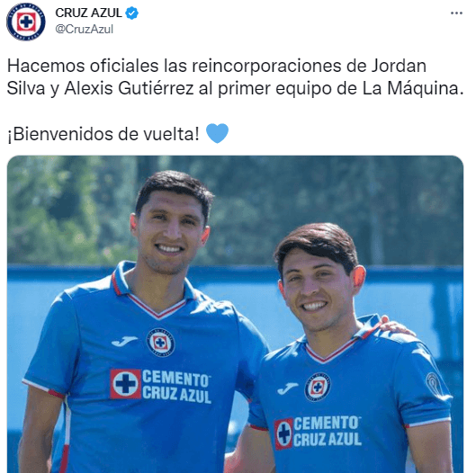 Twitter @CruzAzul