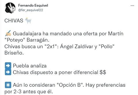 Foto: TW / @fer_esquivel22