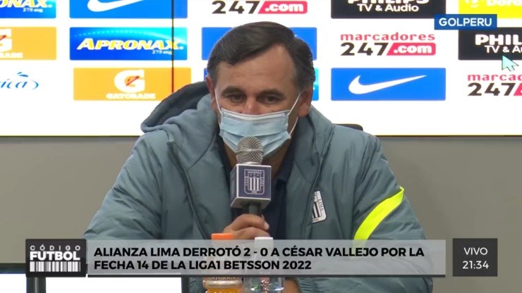 El técnico de Alianza Lima espera conseguir un triunfo ante Fortaleza el día miércoles. Foto: GOLPERU