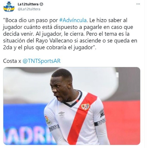 Foto Twitter / @La12tuittera