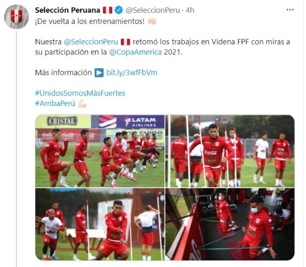 Foto: @SeleccionPeru / Twitter