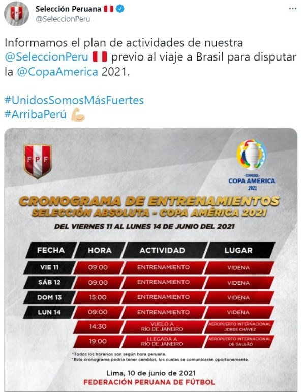 Foto: @SeleccionPeru / Twitter