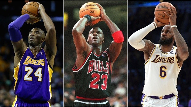 Kobe Bryant, Michael Jordan y LeBron James.
