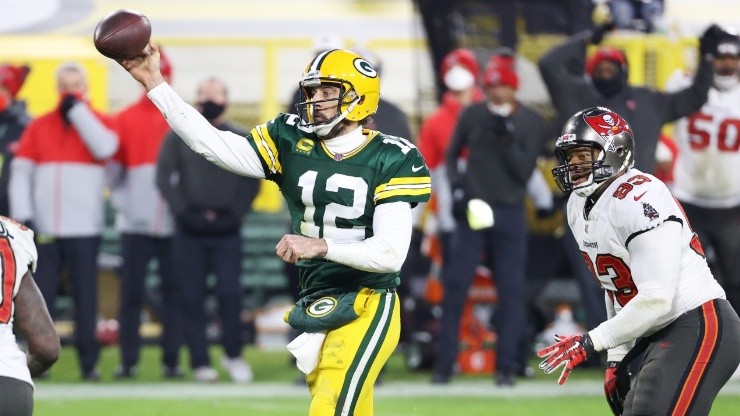 Aaron Rodgers against the Tampa Bay Buccaneers.
