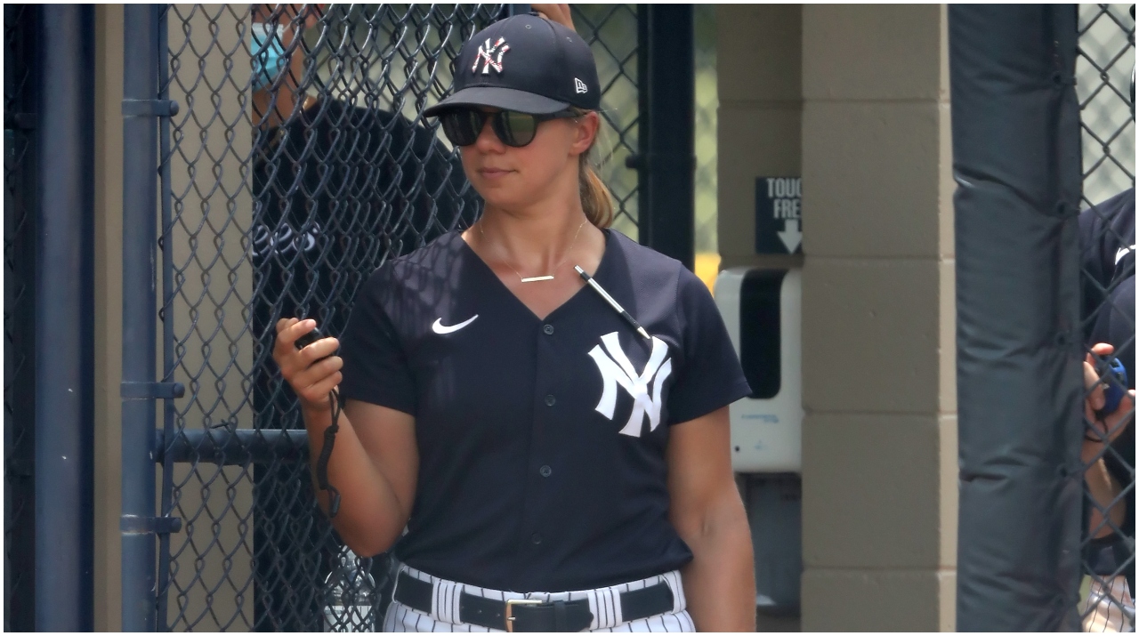 Rachel Balkovec con los Yankees.