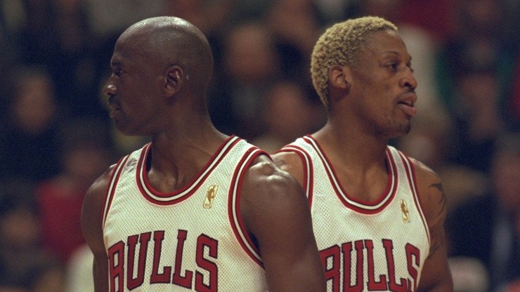 Michael Jordan y Dennis Rodman