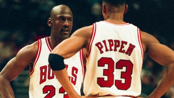 Michael Jordan y Scottie Pippen