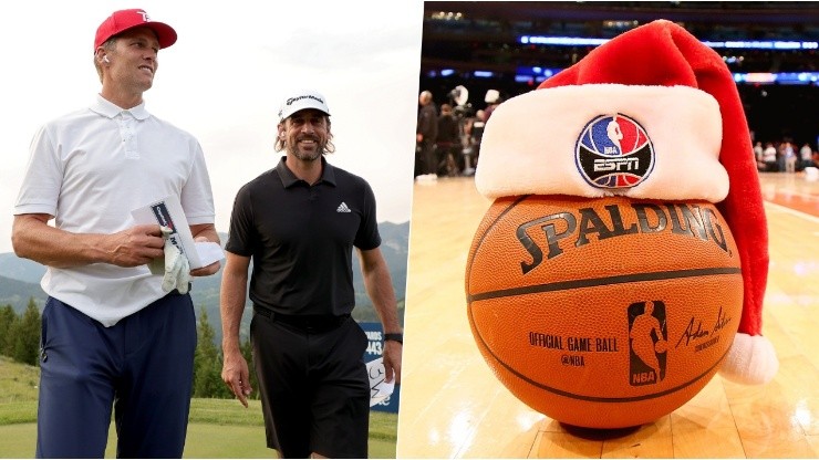 Tom Brady y Aaron Rodgers más balón de NBA en Navidad