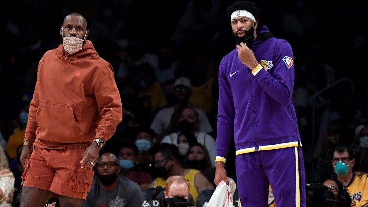 LeBron James and Anthony Davis at the Los Angeles Lakers