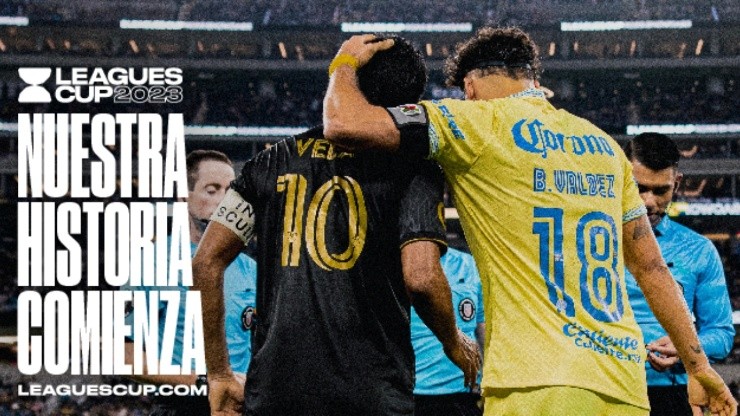 Carlos Vela y Bruno Valdez en afiche oficial de Leagues Cup 2023